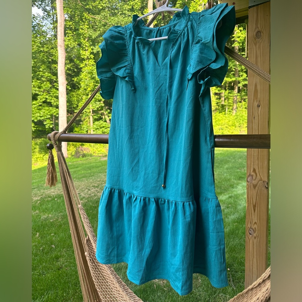 Unknown brand ruffle sleeve mid dress